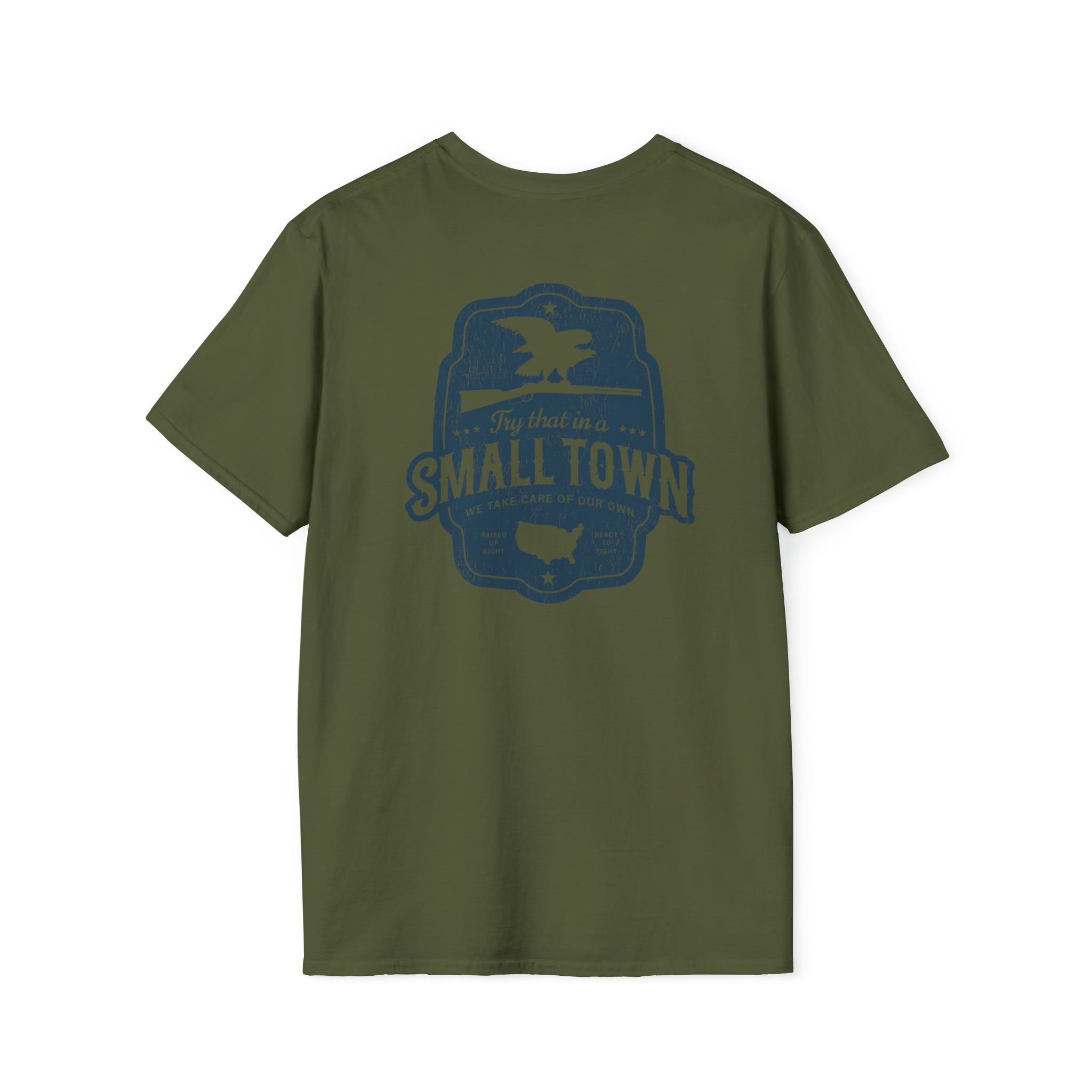 Try That In A Small Town - USA Badge Tee