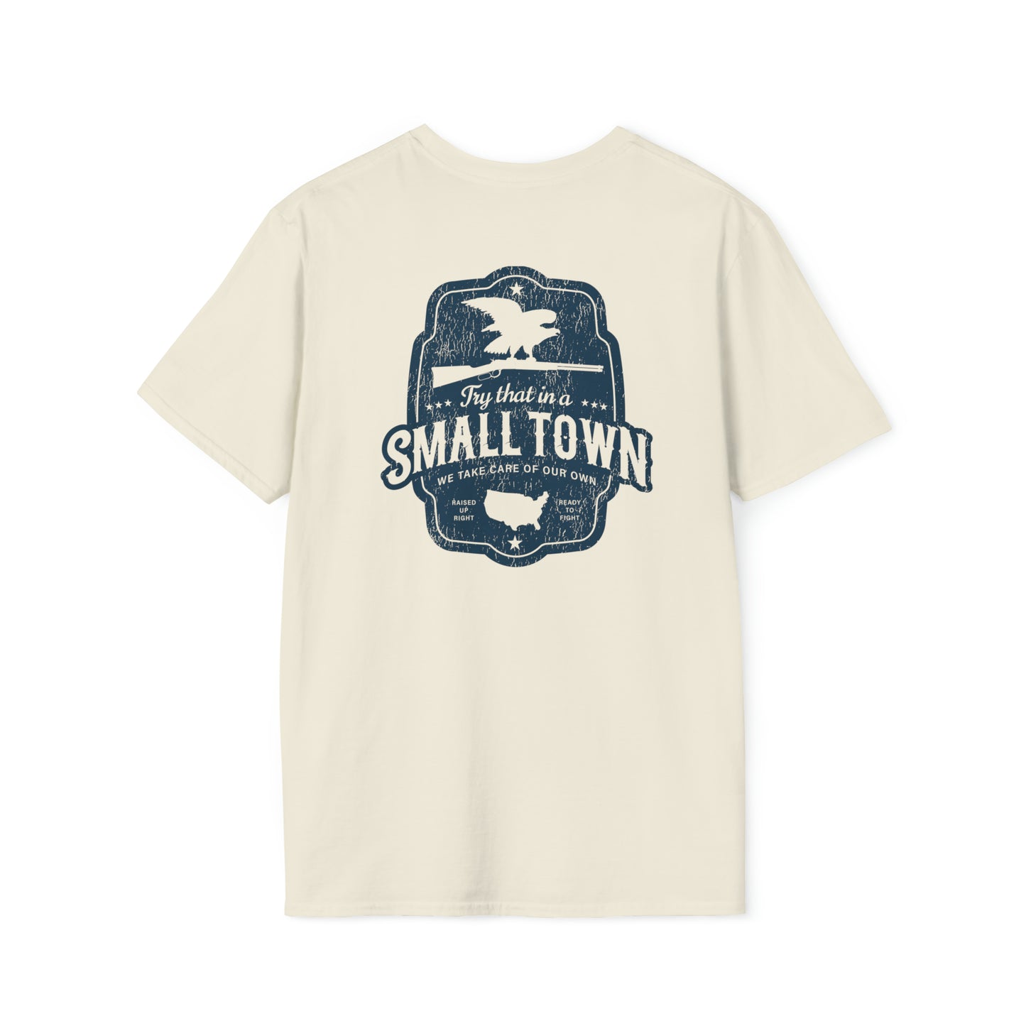 Try That In A Small Town - USA Badge Tee